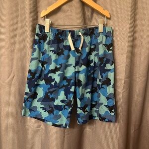 Dip Blue and Black Modern Camo Shorts